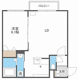 プレシャスレジデンス元町 1LDKの間取図画像