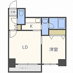 フランセジュール豊平3条 1LDKの間取図画像