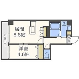 ノースプレミア大通北 1LDKの間取図画像
