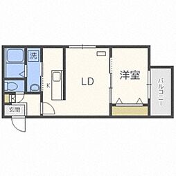 シティレジデンス南12条 1LDKの間取図画像