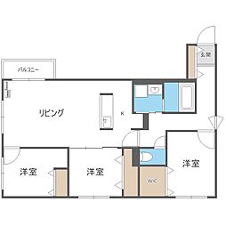 札幌市白石区本通17丁目南マンション 3LDKの間取図画像