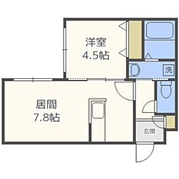 LaplaceEast 1LDKの間取図画像