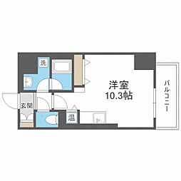 バロンドール ワンルームの間取図画像