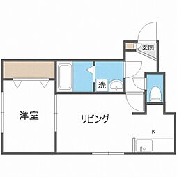 ヴィラメゾン菊水6条 1LDKの間取図画像