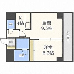 レジディア札幌駅ノース 1LDKの間取図画像
