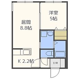 ル・ファール山の手グランデ 1LDKの間取図画像
