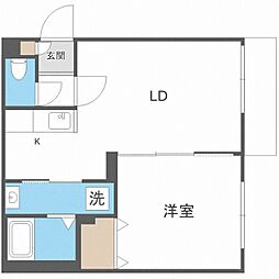 クラリス本郷通 1LDKの間取図画像