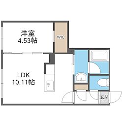 ラ・シュエット南郷通9丁目 1LDKの間取図画像
