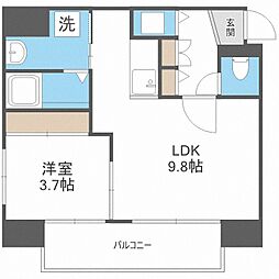 イリオスディオ 1LDKの間取図画像