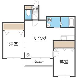 ノースワン手稲本町 2LDKの間取図画像