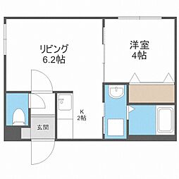 inicio 1LDKの間取図画像