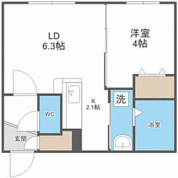 クロシェット 1LDKの間取図画像