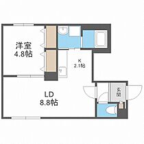 レクスベイル発寒  ｜ 北海道札幌市西区発寒十条11丁目（賃貸マンション1LDK・3階・36.24㎡） その2