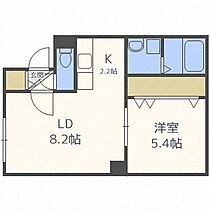 キューブ中の島2・3Ｎ  ｜ 北海道札幌市豊平区中の島二条3丁目（賃貸マンション1LDK・4階・35.34㎡） その2