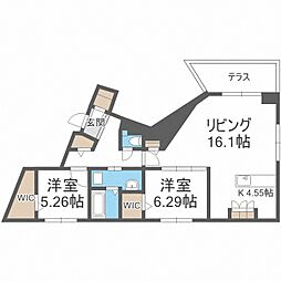 ミヤノモリ-CITY.STELLA 2LDKの間取図画像