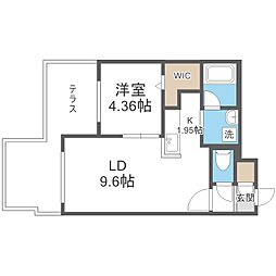 GRANDUKE八軒 1LDKの間取図画像