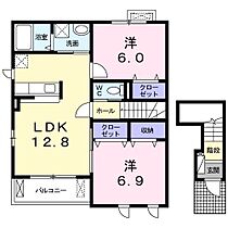 香川県丸亀市土器町東4丁目（賃貸アパート2LDK・2階・61.13㎡） その2