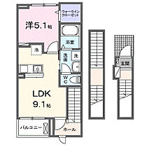 香川県高松市元山町（賃貸アパート1LDK・3階・42.20㎡） その2