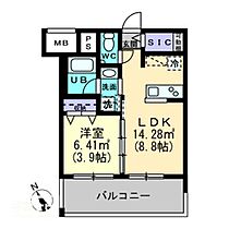 香川県高松市福田町（賃貸マンション1LDK・4階・30.97㎡） その2