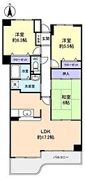 アイングレース八千代 3LDKの間取図画像