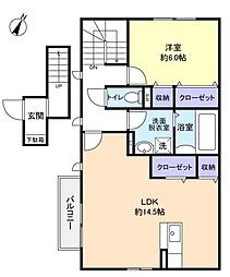 グリーンヒルステラ 1LDKの間取図画像