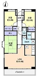 カーサグランデ緑が丘 3LDKの間取図画像