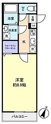 ウィンメゾン薬円台 1Kの間取図画像