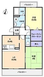 グランドステージ八千代五番館 2LDKの間取図画像