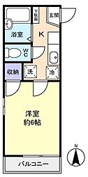 ドミールイワセ 1Kの間取図画像