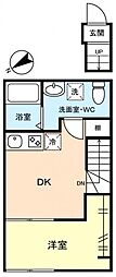 TSUMUGI S 八千代 1DKの間取図画像