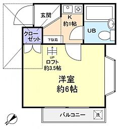 ドミトリーカムイ 1Kの間取図画像