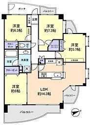 オーベルグランディオ八千代中央参番館 4LDKの間取図画像