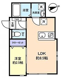 KEIAI RESIDENCE 北習志野V 1LDKの間取図画像