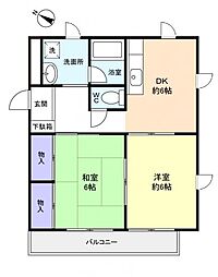 藤太郎習志野ビル 2DKの間取図画像