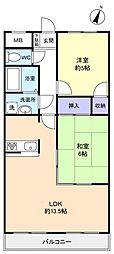 シェーネンオるト習志野台 2LDKの間取図画像