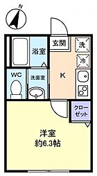 間取図画像 1K