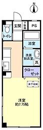 サンリバー ワンルームの間取図画像