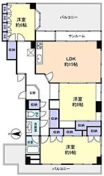 工藤ビル 3LDKの間取図画像