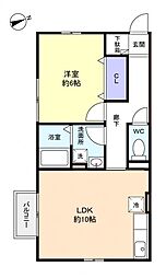 コージーコート 1LDKの間取図画像