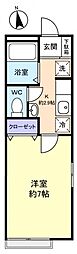 キャッスルたまき壱番館 1Kの間取図画像