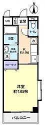 グローリア佐倉 1Kの間取図画像