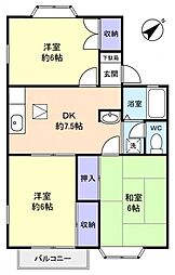 ユピテルゾーン 3DKの間取図画像