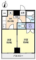 グランドメゾン 2DKの間取図画像