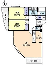DOLCE 2LDKの間取図画像