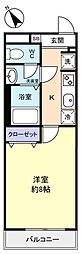 リブリ・八千代台 1Kの間取図画像