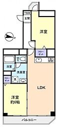 京成サンコーポ勝田台C棟 2LDKの間取図画像