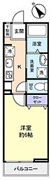 MELDIA八千代台2 1Kの間取図画像