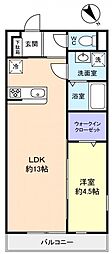 リブリ・シエル 1LDKの間取図画像