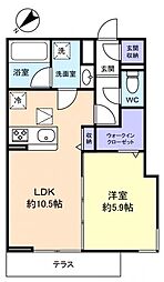 D-MARRONNIER(ディーマロニエ) 1LDKの間取図画像