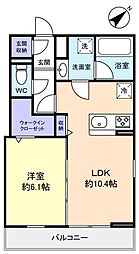 D-MARRONNIER(ディーマロニエ) 1LDKの間取図画像